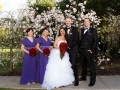 Bridal party with bride and groom